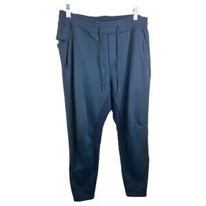 Lululemon Men's Drawstring Jogger Sweatpants Activewear Blue Stretch Pockets L